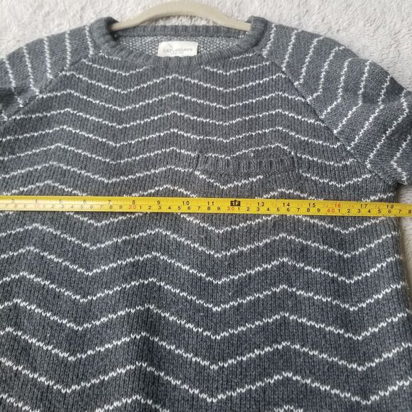 Saturdays Surf NYC Sweater Men's XS Keith Zig Zag Crewneck Wool Blend Retro 80s - Picture 5 of 6